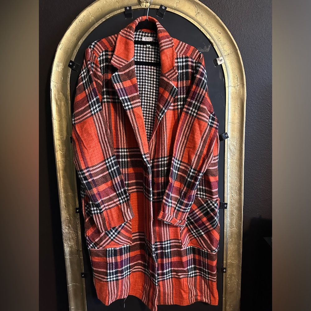 Susina Orange Flannel Coat